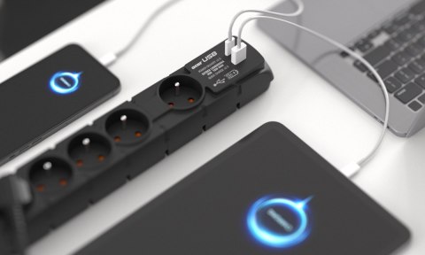 Acar Listwa przeciwprzepięciowa Acar S6 USB A+C (szybka ładowarka) 1,5m ; czarny Acar Listwa przeciwprzepięciowa Acar S6 USB A+C (szybka ładowarka) 1,5m ; czarny