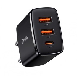 Baseus BASEUS ŁADOWARKA SIECIOWA 2XUSB, USB-C (CZARNA)