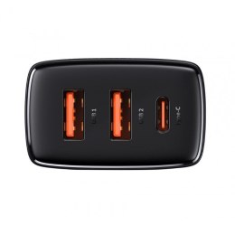 Baseus BASEUS ŁADOWARKA SIECIOWA 2XUSB, USB-C (CZARNA)