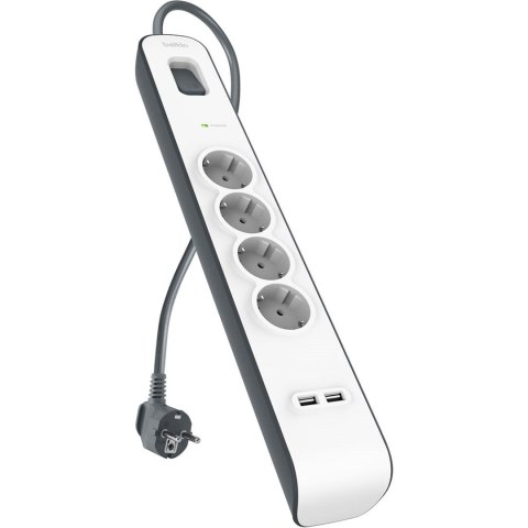 Belkin BELKIN LISTWA ZASIL. 525J, 4X SCHUKO, 2X USB-A, 2M Belkin BELKIN LISTWA ZASIL. 525J, 4X SCHUKO, 2X USB-A, 2M