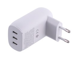 Belkin Ładowarka Belkin BoostCharge 3 Port USB-C PD 3.1 PPS Wall Charger 67W + USB-C to USB-C Cable 2m White