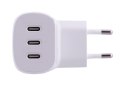 Belkin Ładowarka Belkin BoostCharge 3 Port USB-C PD 3.1 PPS Wall Charger 67W + USB-C to USB-C Cable 2m White