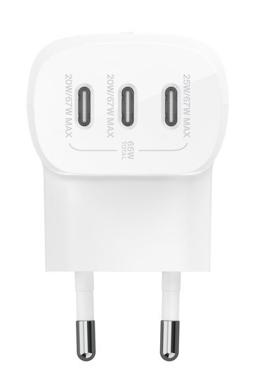 Belkin Ładowarka Belkin BoostCharge 3 Port USB-C PD 3.1 PPS Wall Charger 67W White Belkin Ładowarka Belkin BoostCharge 3 Port USB-C PD 3.1 PPS Wall Charger 67W White