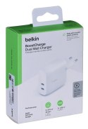 Belkin Ładowarka Belkin BoostCharge Dual USB-C PD 3.0 Wall Charger 40W White