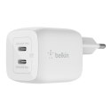 Belkin Ładowarka Belkin BoostCharge Pro Dual USB-C PD 3.0 PPS GaN Wall Charger 45W White