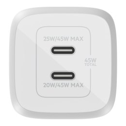 Belkin Ładowarka Belkin BoostCharge Pro Dual USB-C PD 3.0 PPS GaN Wall Charger 45W White