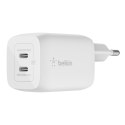 Belkin Ładowarka Belkin BoostCharge Pro Dual USB-C PD 3.0 PPS GaN Wall Charger 65W White