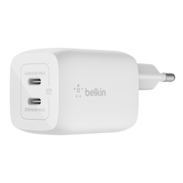 Belkin Ładowarka Belkin BoostCharge Pro Dual USB-C PD 3.0 PPS GaN Wall Charger 65W White