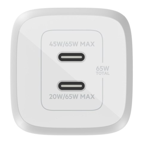 Belkin Ładowarka Belkin BoostCharge Pro Dual USB-C PD 3.0 PPS GaN Wall Charger 65W White Belkin Ładowarka Belkin BoostCharge Pro Dual USB-C PD 3.0 PPS GaN Wall Charger 65W White
