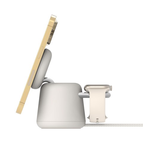 Belkin Ładowarka bezprzewodowa Belkin BoostCharge Pro 2-in-1 Wireless Charging Dock with MagSafe iPhone/Apple Watch 15W Sand Belkin Ładowarka bezprzewodowa Belkin BoostCharge Pro 2-in-1 Wireless Charging Dock with MagSafe iPhone/Apple Watch 15W Sand