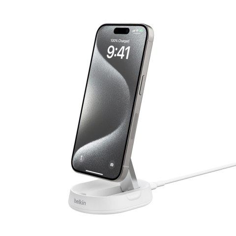 Belkin Ładowarka bezprzewodowa Belkin BoostCharge Pro Convertible Magnetic Wireless Charging Stand with Qi2 15W White Belkin Ładowarka bezprzewodowa Belkin BoostCharge Pro Convertible Magnetic Wireless Charging Stand with Qi2 15W White
