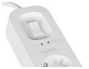 Belkin Listwa zasilająca Belkin Power Surge 4-PORT + 1xUSB-A +1xUSB-C 2.4A PD 525J 2m White Schuko