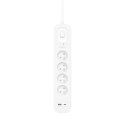 Belkin Listwa zasilająca Belkin Power Surge 4-PORT + 1xUSB-A +1xUSB-C 2.4A PD 525J 2m White