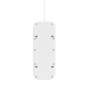 Belkin Listwa zasilająca Belkin Power Surge 6-PORT + 1xUSB-A +1xUSB-C 2.4A PD 650J 2m White Schuko