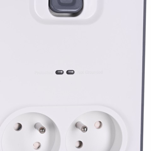Belkin Listwa zasilająca Belkin Power Surge 8-PORT + 2xUSB-A 18W 900J 2m Grey/White