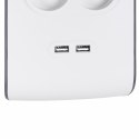 Belkin Listwa zasilająca Belkin Power Surge 8-PORT + 2xUSB-A 18W 900J 2m Grey/White