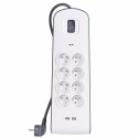 Belkin Listwa zasilająca Belkin Power Surge 8-PORT + 2xUSB-A 18W 900J 2m Grey/White