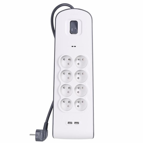 Belkin Listwa zasilająca Belkin Power Surge 8-PORT + 2xUSB-A 18W 900J 2m Grey/White Belkin Listwa zasilająca Belkin Power Surge 8-PORT + 2xUSB-A 18W 900J 2m Grey/White