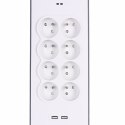 Belkin Listwa zasilająca Belkin Power Surge 8-PORT + 2xUSB-A 18W 900J 2m Grey/White