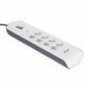 Belkin Listwa zasilająca Belkin Power Surge 8-PORT + 2xUSB-A 18W 900J 2m Grey/White