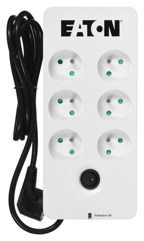 EATON Listwa przeciwprzepięciowa EATON PB6F (6 x UTE; 10 A; kolor biały) EATON Listwa przeciwprzepięciowa EATON PB6F (6 x UTE; 10 A; kolor biały)