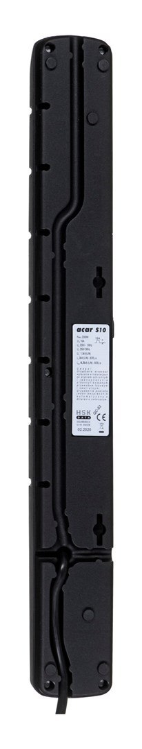 HSK DATA Listwa zasilająca HSK DATA ALP-ACARS10---0N (1,5m; kolor czarny)