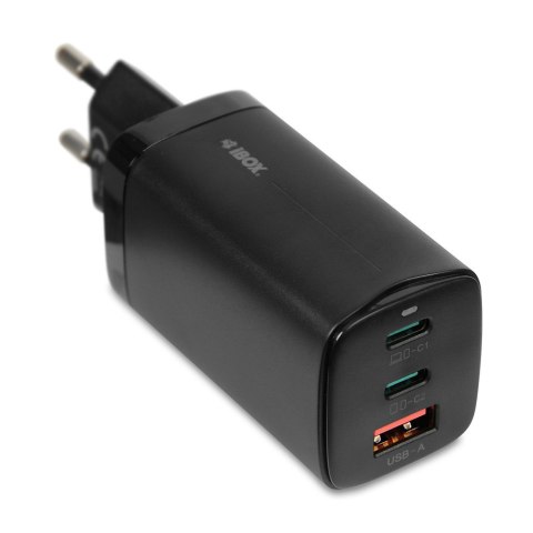 IBOX ŁADOWARKA SIECIOWA I-BOX C-65 GAN PD65W KABEL, CZARNA IBOX ŁADOWARKA SIECIOWA I-BOX C-65 GAN PD65W KABEL, CZARNA