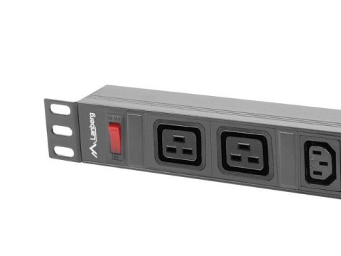Lanberg LANBERG LISTWA ZASILAJĄCA RACK 19" PDU PDU-02I1908I-0200-C20-BK (1U, 16A, 2X C19, 8X IEC C13, 2M, WTYK C20) Lanberg LANBERG LISTWA ZASILAJĄCA RACK 19" PDU PDU-02I1908I-0200-C20-BK (1U, 16A, 2X C19, 8X IEC C13, 2M, WTYK C20)