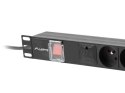 Lanberg LANBERG LISTWA ZASILAJĄCA RACK PDU 19" (1U, 16A, 6X 230V PL, 2M, CZARNA) PDU-06E-0200-BK