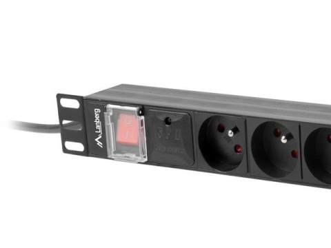 Lanberg LANBERG LISTWA ZASILAJĄCA RACK PDU 19" (1U, 16A, 8X 230V PL, 2M, CZARNA) PDU-08E-0200-BK Lanberg LANBERG LISTWA ZASILAJĄCA RACK PDU 19" (1U, 16A, 8X 230V PL, 2M, CZARNA) PDU-08E-0200-BK