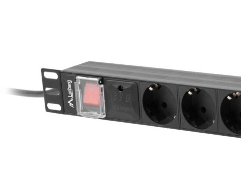 Lanberg LANBERG LISTWA ZASILAJĄCA RACK PDU 19" (1U, 16A, 8X SHUKO, 2M, CZARNA) PDU-08F-0200-BK Lanberg LANBERG LISTWA ZASILAJĄCA RACK PDU 19" (1U, 16A, 8X SHUKO, 2M, CZARNA) PDU-08F-0200-BK