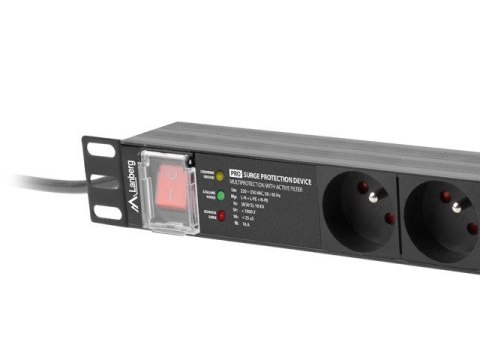 Lanberg LANBERG LISTWA ZASILAJĄCA RACK PDU PRO 19" (1U, 16A, 7X 230V PL, 2M, CZARNA) PDU-PRO-07E-0200-BK Lanberg LANBERG LISTWA ZASILAJĄCA RACK PDU PRO 19" (1U, 16A, 7X 230V PL, 2M, CZARNA) PDU-PRO-07E-0200-BK