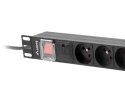 Lanberg LANBERG LISTWA ZASILAJĄCA RACK PDU PRO 19" (1U, 16A, 7X SHUKO, 2M, CZARNA) PDU-PRO-07F-0200-BK