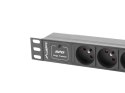 Lanberg Listwa RACK Lanberg PDU-03E-0200-IEC-BK (3 x Typ E; 10 A; 2m; kolor czarny)