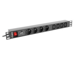 Lanberg Listwa zasilająca Lanberg PDU-04E04I-0200-BK (2m; kolor czarny)