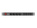 Lanberg Listwa zasilająca Lanberg PDU-04E04I-0200-BK (2m; kolor czarny)