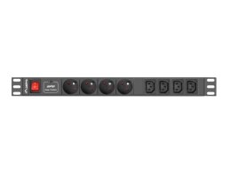 Lanberg Listwa zasilająca Lanberg PDU-04E04I-0200-BK (2m; kolor czarny)