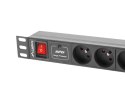 Lanberg Listwa zasilająca Lanberg PDU-04E04I-0200-BK (2m; kolor czarny)