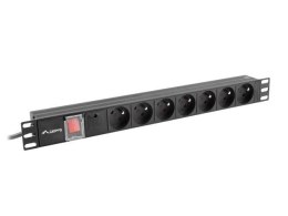 Lanberg Listwa zasilająca Lanberg PDU-07E-0200-BK (16 A; 2m; kolor czarny)