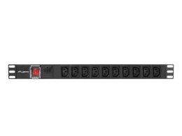 Lanberg Listwa zasilająca Lanberg PDU-10I-0200-IEC-BK (10 gniazd w standardzie IEC320; 10 A; 2m; kolor czarny)