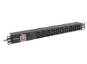 Lanberg Listwa zasilająca Lanberg PDU-10I-0200-IEC-BK (10 gniazd w standardzie IEC320; 10 A; 2m; kolor czarny)
