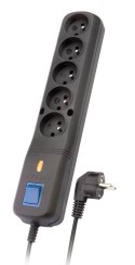 Lestar Listwa przeciwprzepięciowa Lestar LV 530W 5,0m (5 x VDE; 10 A; 5m; kolor czarny)