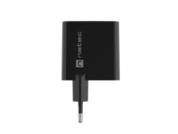 NATEC NATEC ŁADOWARKA NATEC RIBERA GAN 1X USB-A + 1X USB-C 65W CZARNA NUC-2145