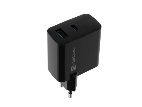 NATEC NATEC ŁADOWARKA RIBERA GAN 1X USB-A + 1X USB-C 45W CZARNA NUC-2143 NATEC NATEC ŁADOWARKA RIBERA GAN 1X USB-A + 1X USB-C 45W CZARNA NUC-2143