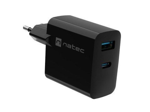 NATEC NATEC ŁADOWARKA RIBERA GAN 1X USB-A + 1X USB-C 45W CZARNA NUC-2143 NATEC NATEC ŁADOWARKA RIBERA GAN 1X USB-A + 1X USB-C 45W CZARNA NUC-2143