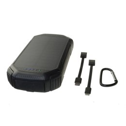PowerNeed POWERNEED POWER BANK Z PANELEM SOLARNYM 20000MAH LI-POLY PV 1,5W QI 2A USB QC 3.0 LED POWER DELIVERY CZARNY S20000C