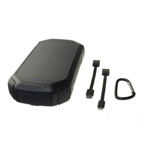 PowerNeed POWERNEED POWER BANK Z PANELEM SOLARNYM 20000MAH LI-POLY PV 1,5W QI 2A USB QC 3.0 LED POWER DELIVERY CZARNY S20000C PowerNeed POWERNEED POWER BANK Z PANELEM SOLARNYM 20000MAH LI-POLY PV 1,5W QI 2A USB QC 3.0 LED POWER DELIVERY CZARNY S20000C