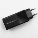 Qoltec QOLTEC ŁADOWARKA GAN POWER PRO | 1XUSB-C | 1XUSB | 100W | 5-20V | 1.5-5A | PD | CZARNA