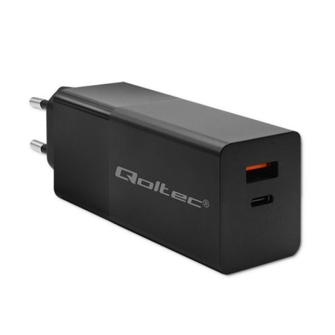 Qoltec QOLTEC ŁADOWARKA GAN POWER PRO | 1XUSB-C | 1XUSB | 100W | 5-20V | 1.5-5A | PD | CZARNA Qoltec QOLTEC ŁADOWARKA GAN POWER PRO | 1XUSB-C | 1XUSB | 100W | 5-20V | 1.5-5A | PD | CZARNA