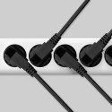 Qoltec QOLTEC LISTWA ZASILAJĄCA ANTYPRZEPIĘCIOWA | 6 GNIAZD | 2 X USB | 1.8M | BIAŁO-SZARA
